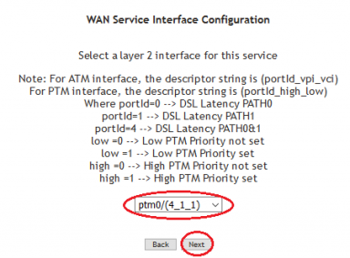 SR505n- Mapping ptm0 to WAN(PPPoE) VDSL configuration