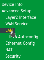 Advanced Setup > LAN