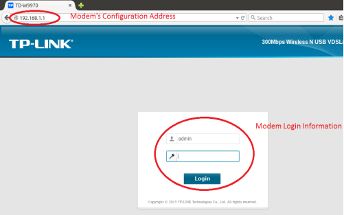 TP-Link TD-W9970 Log In