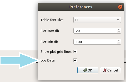 LinSSID Setting Log Data Preference