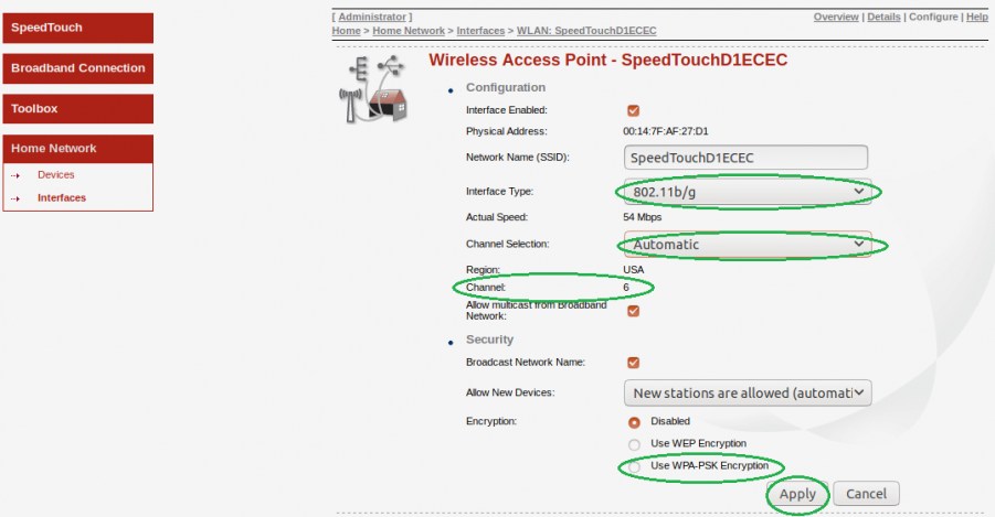 ST585- WiFi Channel Manual Selection